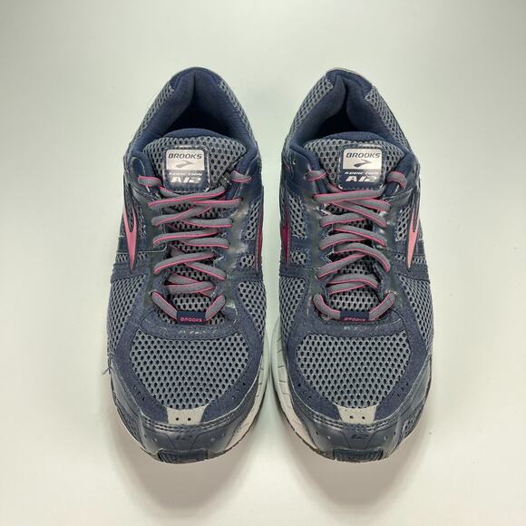 BROOKS Addiction 12 Navy Purple Lace Up Low Running Shoes Women's Size 11 - Picture 3 of 11